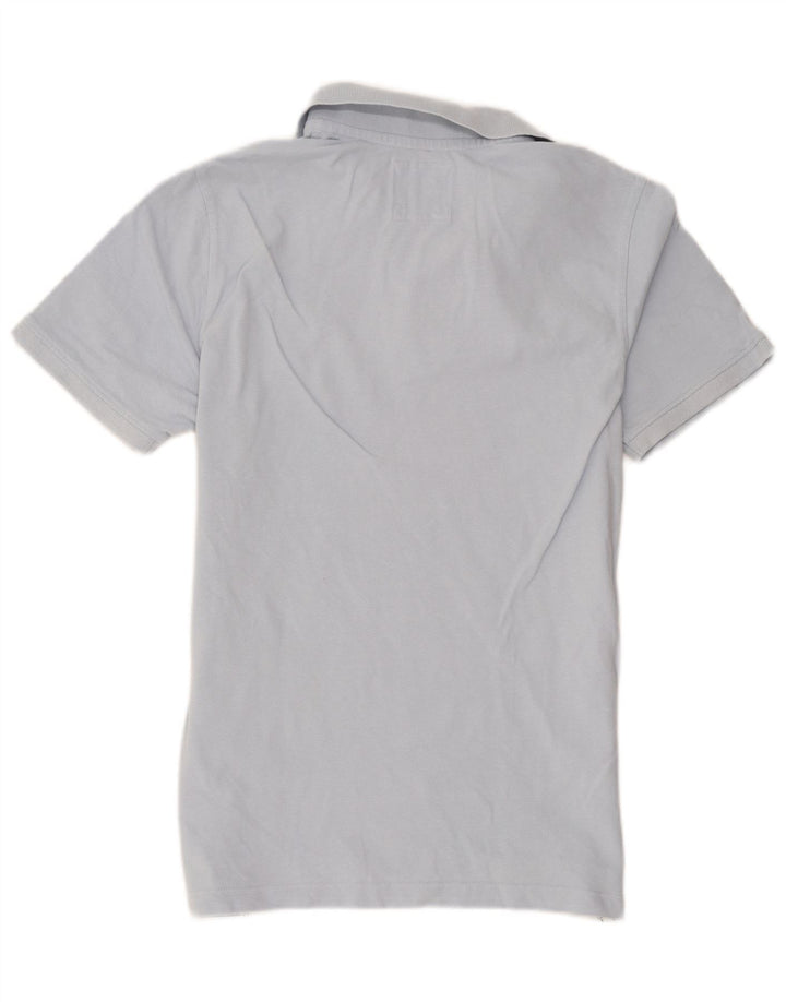 Camisa polo masculina Crew Clothing algodão azul médio