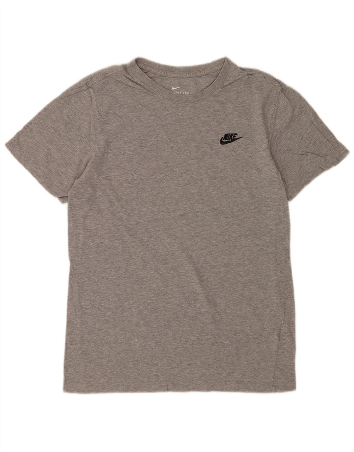 Camiseta masculina Nike Top pequeno algodão manchado cinza