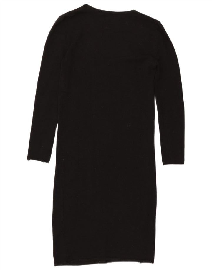 Vestido jumper feminino Zara de manga comprida Reino Unido 12 médio preto