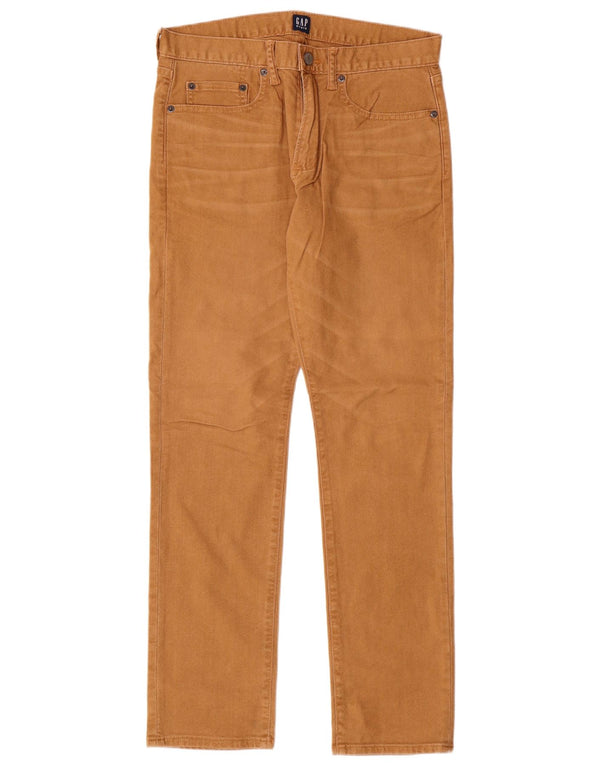 Calça masculina reta casual Gap W30 L30 algodão bege