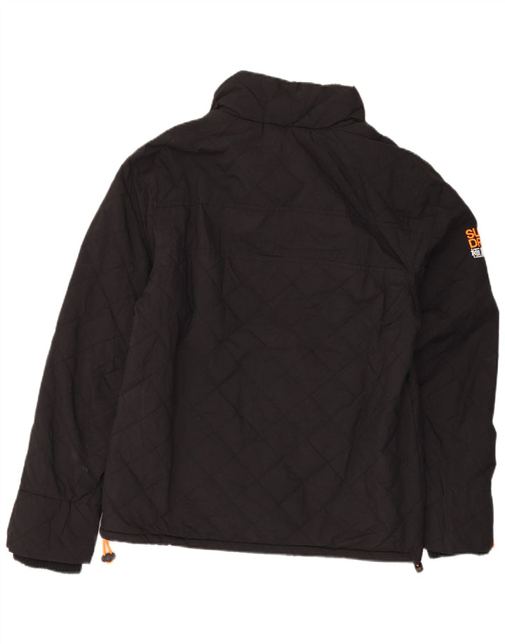Jaqueta corta-vento feminina Superdry The Windcheater UK 16 grande preta