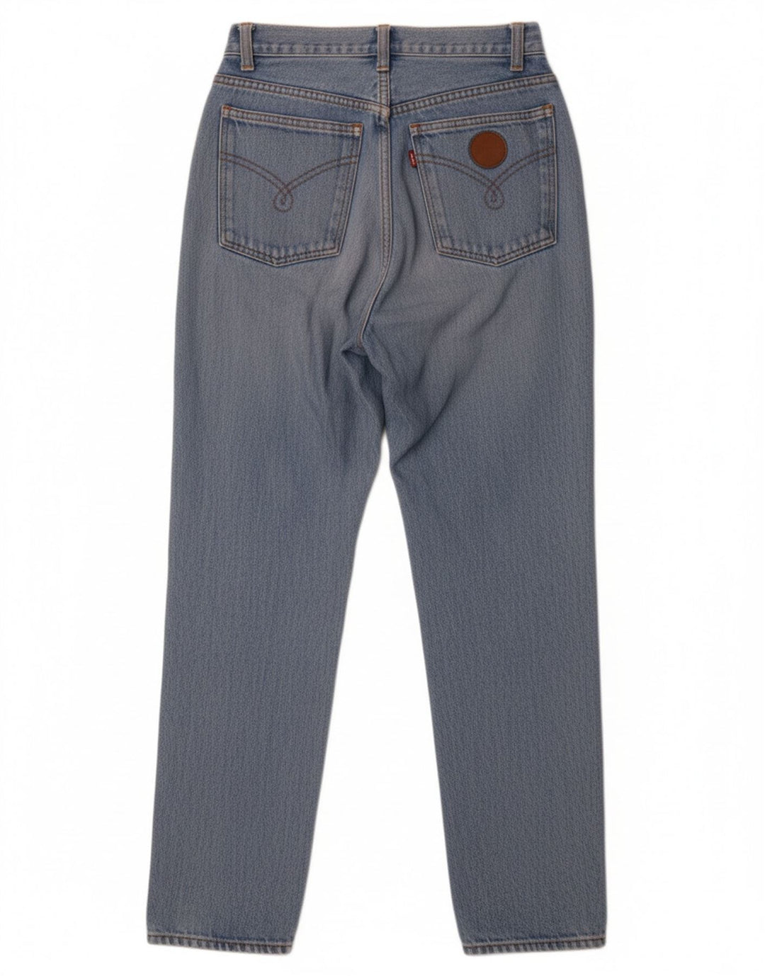 Jeans cônicos femininos MOSCHINO W27 L28 azul