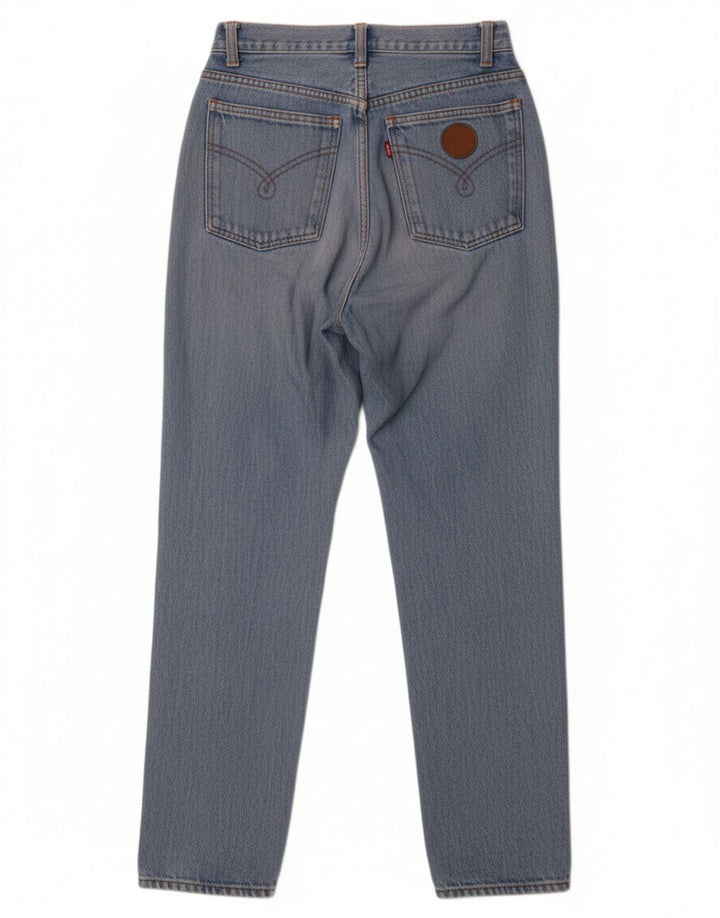 Jeans cônicos femininos MOSCHINO W27 L28 azul