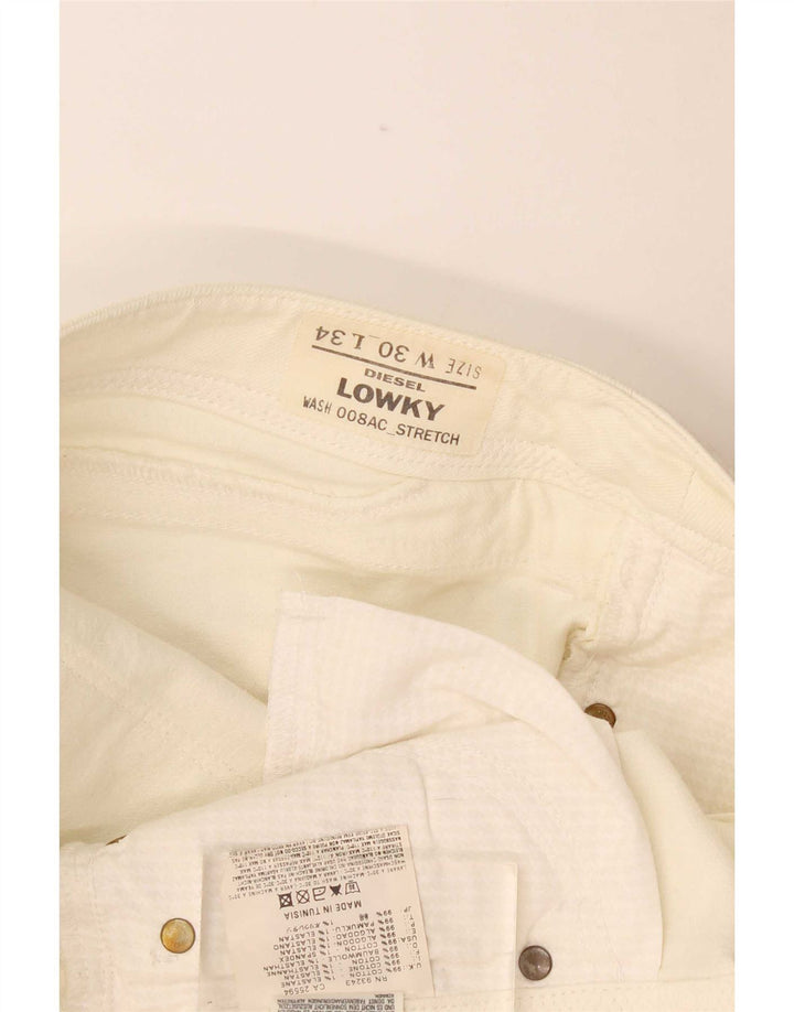 Jeans feminino Diesel Lowky Slim W30 L34 algodão branco