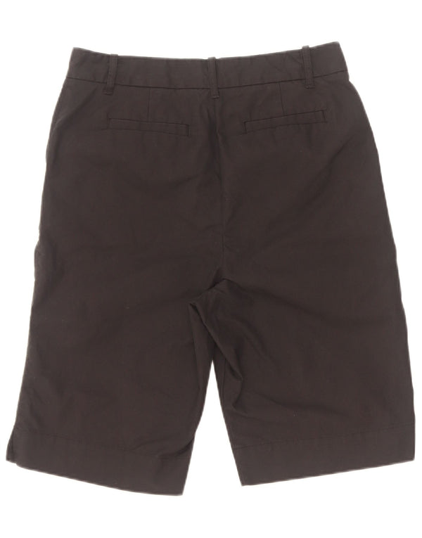 Shorts chino feminino Marks & Spencer UK 10 pequeno W28 algodão preto