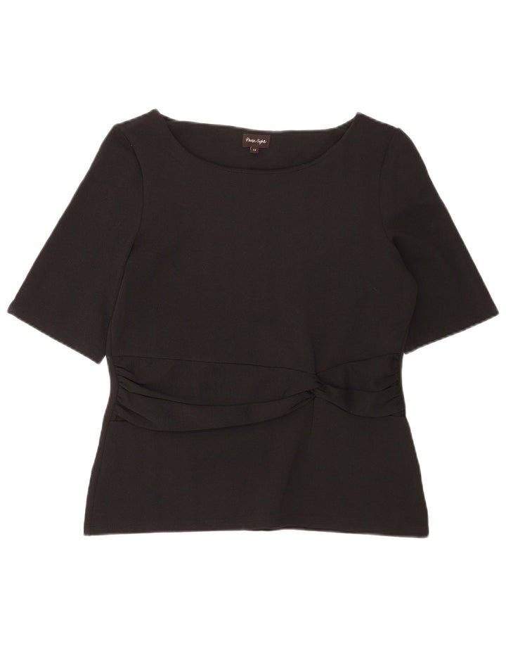 Blusa feminina Phase Eight UK 14 poliéster preto médio