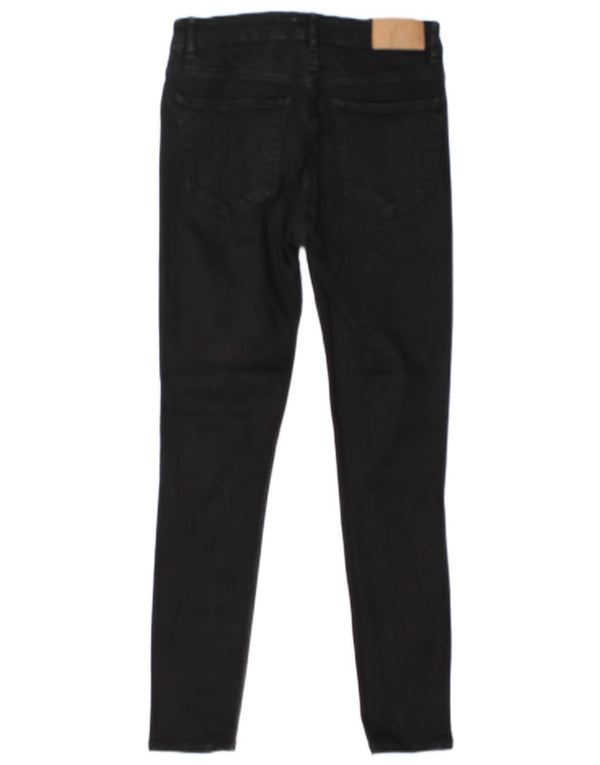 Zara Jeans Skinny Feminino EU 38 Pequeno W28 L26 Algodão Preto