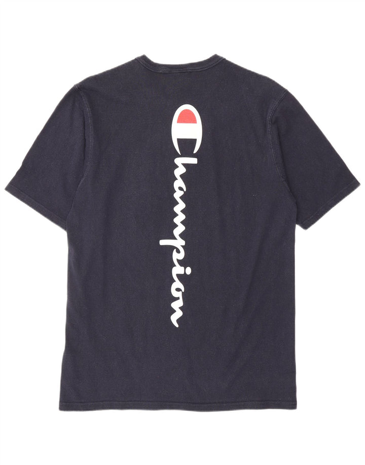 Camiseta gráfica masculina CHAMPION Top médio azul marinho