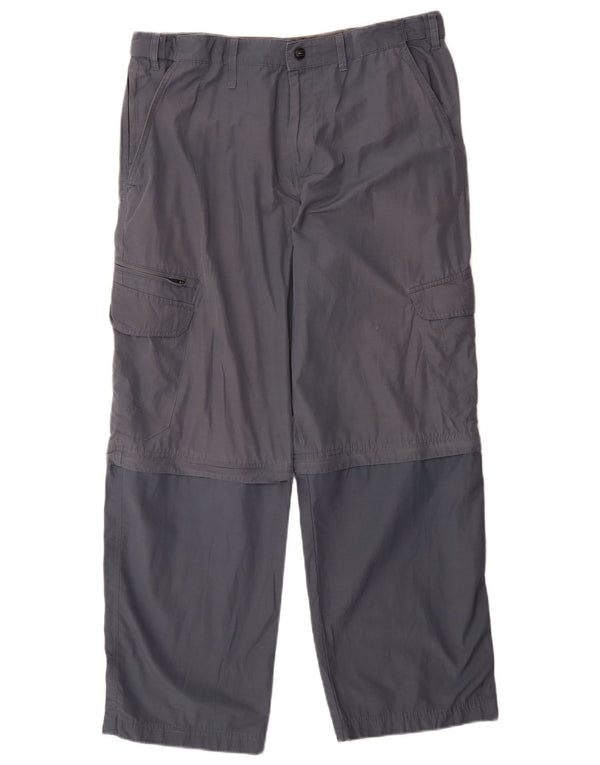 Calça cargo masculina Marks & Spencer azul Harbour W34 L29 azul marinho