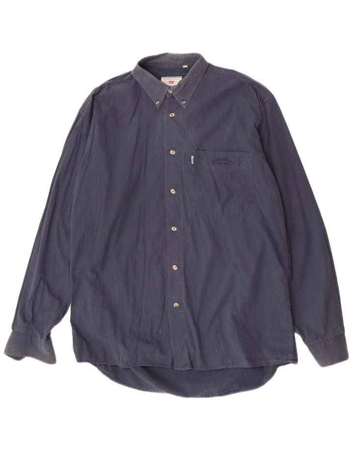 Camisa masculina Levi's grande algodão azul marinho