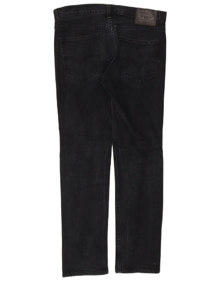 Levi's Masculino 511 Slim Jeans W34 L32 Algodão Preto