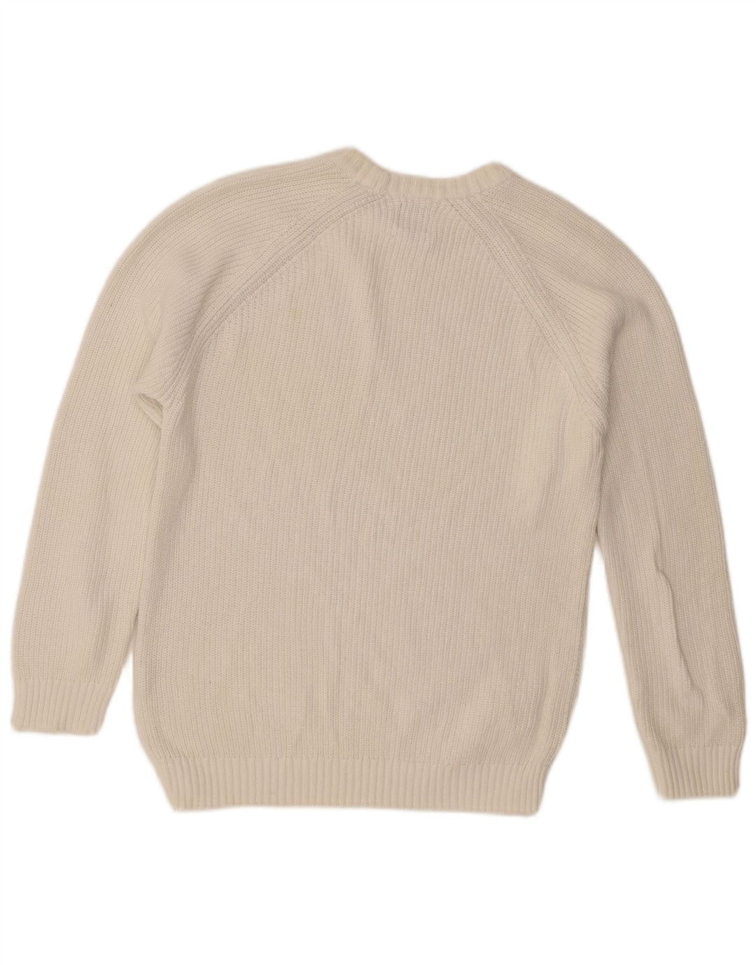 Zara Suéter masculino com gola redonda, pequeno algodão branco