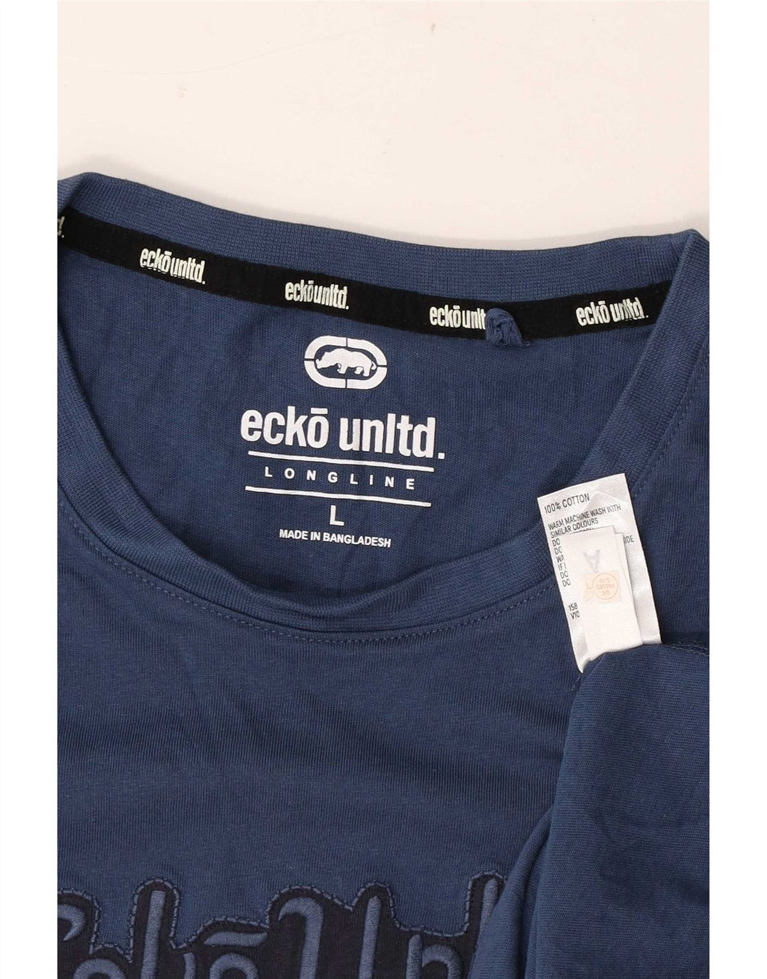 Camiseta gráfica masculina Ecko Unltd grande algodão azul marinho