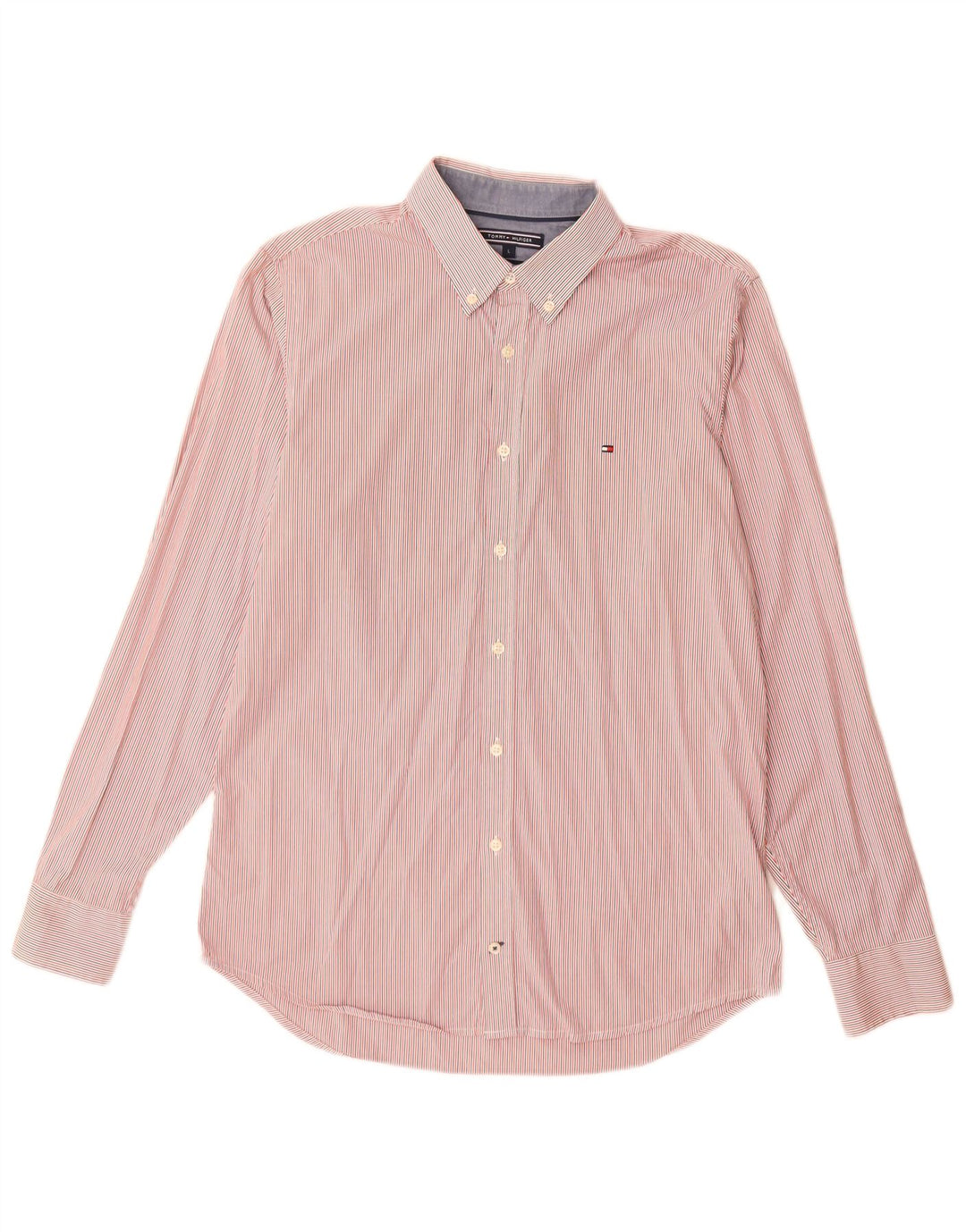 Camisa masculina Tommy Hilfiger grande algodão rosa