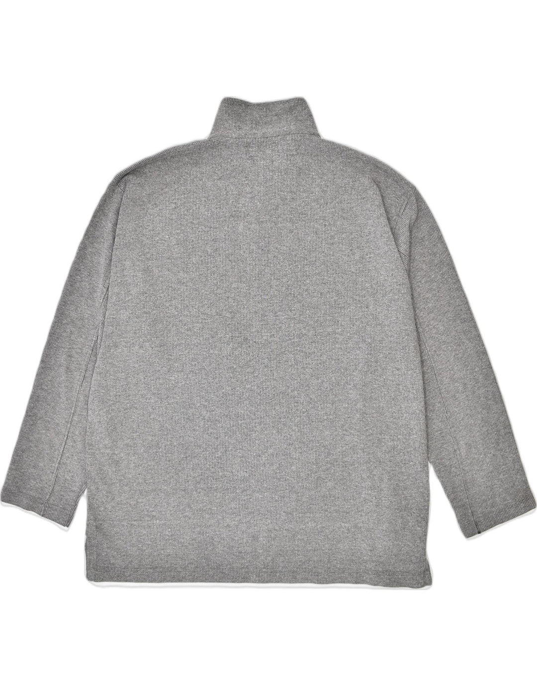 GYMNASIUM Mens Fleece Zip Neck Jumper Sweater XL Grey Cotton | Vintage | Thrift | Second-Hand | Used Clothing | Messina Hembry 