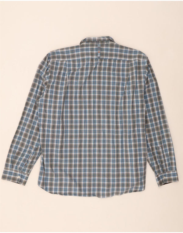 Camisa masculina Hugo Boss 2XL algodão xadrez azul