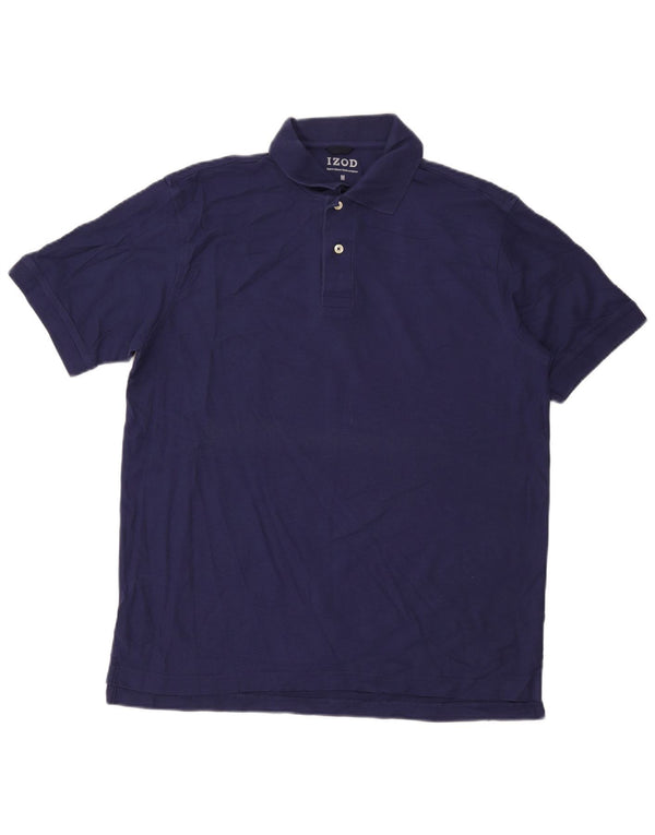 Camisa polo masculina Izod de algodão azul marinho médio
