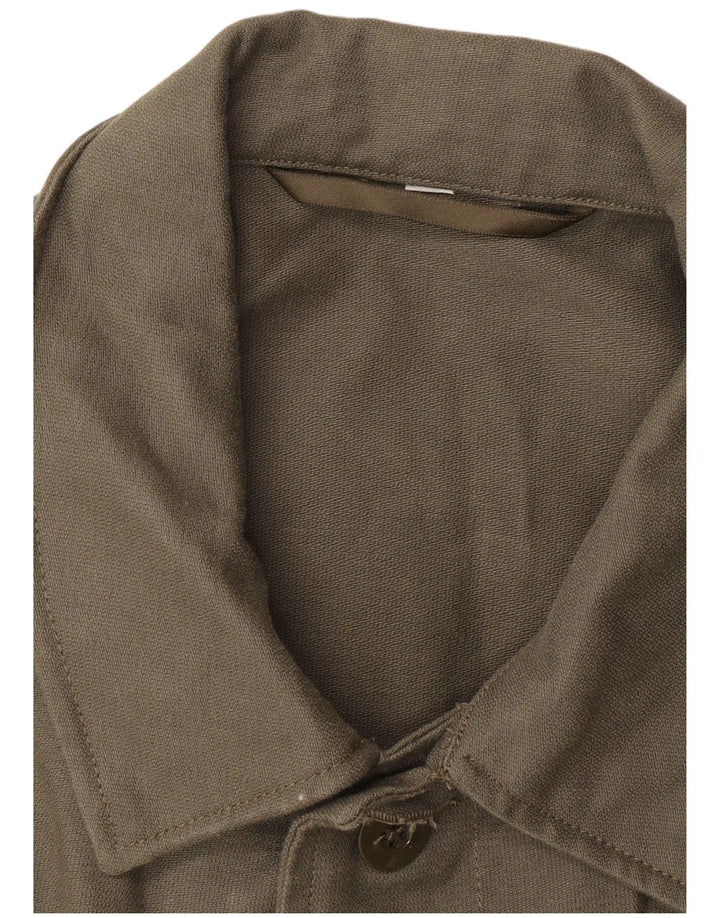Jaqueta militar masculina vintage UK 42 XL cáqui