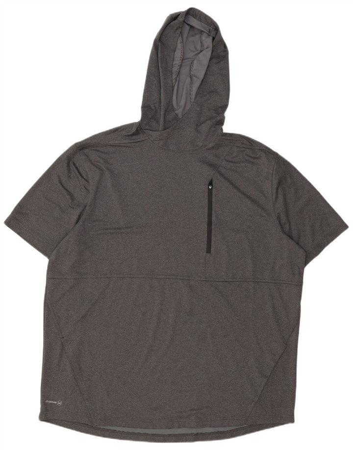 RUSSELL ATLÉTICO masculino pulôver com capuz moletom Reino Unido 50/52 2XL cinza