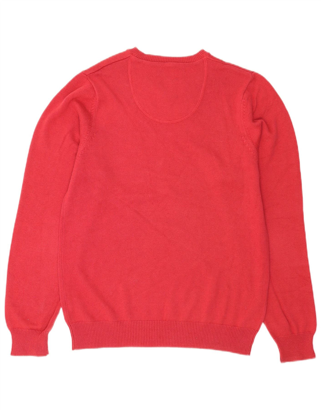 Suéter masculino Marks & Spencer Blue Harbor Boat Neck Jumper pequeno algodão vermelho