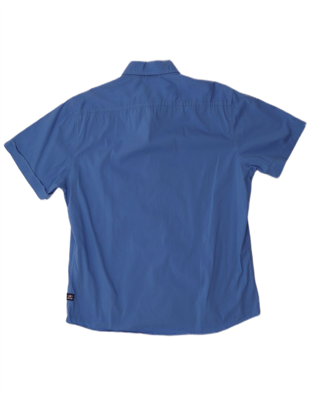 Camisa masculina de manga curta IZOD algodão azul médio