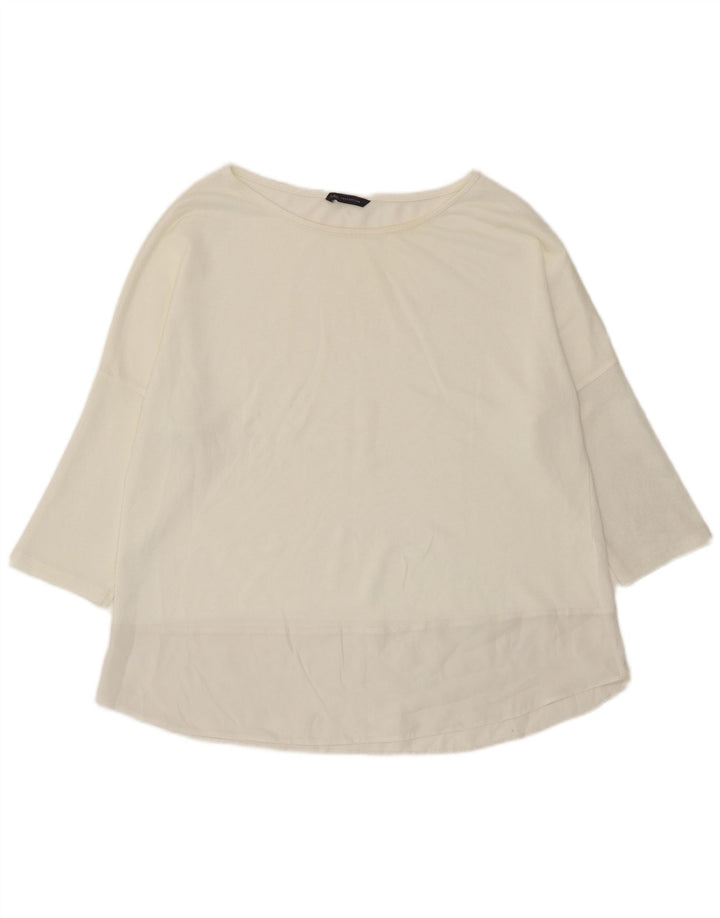 Top feminino Marks & Spencer manga 3/4 UK 18 XL branco