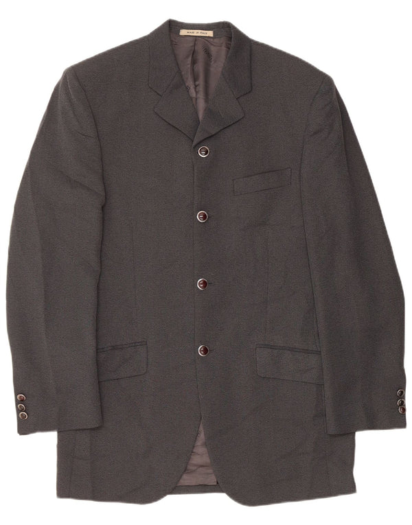 Jaqueta blazer masculina Carlo Pignatelli Longline 4 botões IT 48 cinza médio