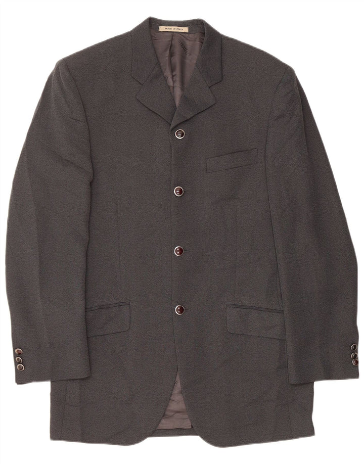 Jaqueta blazer masculina Carlo Pignatelli Longline 4 botões IT 48 cinza médio