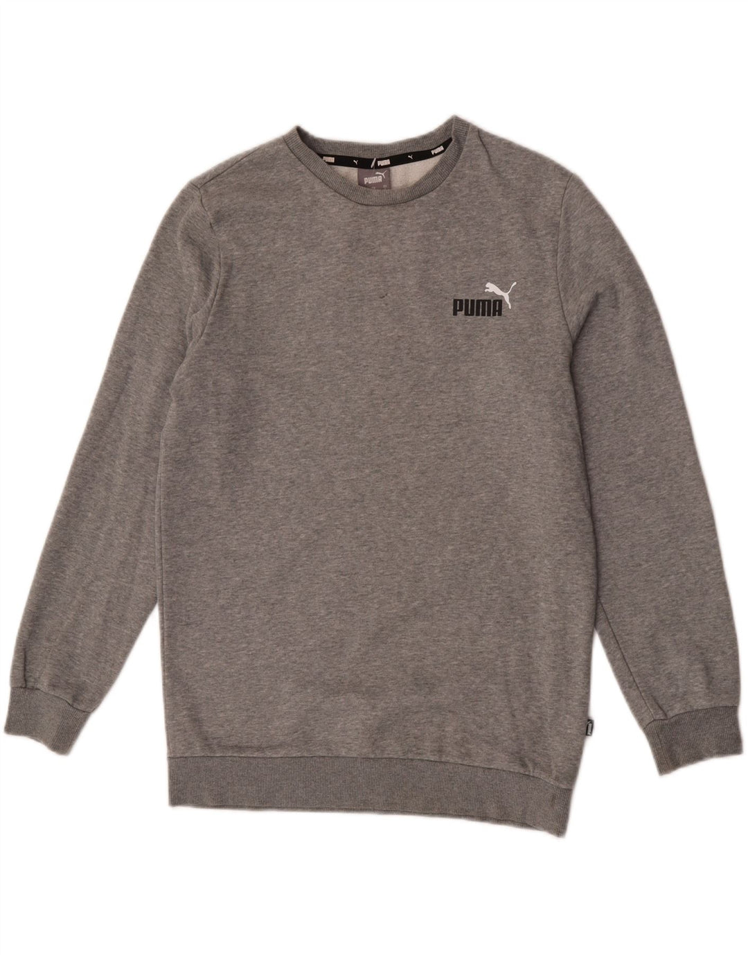 Puma moletom masculino jumper pequeno cinza manchado