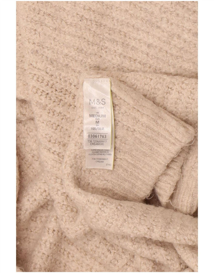 Suéter cardigã feminino Longline Marks & Spencer Reino Unido 12 Médio Off White