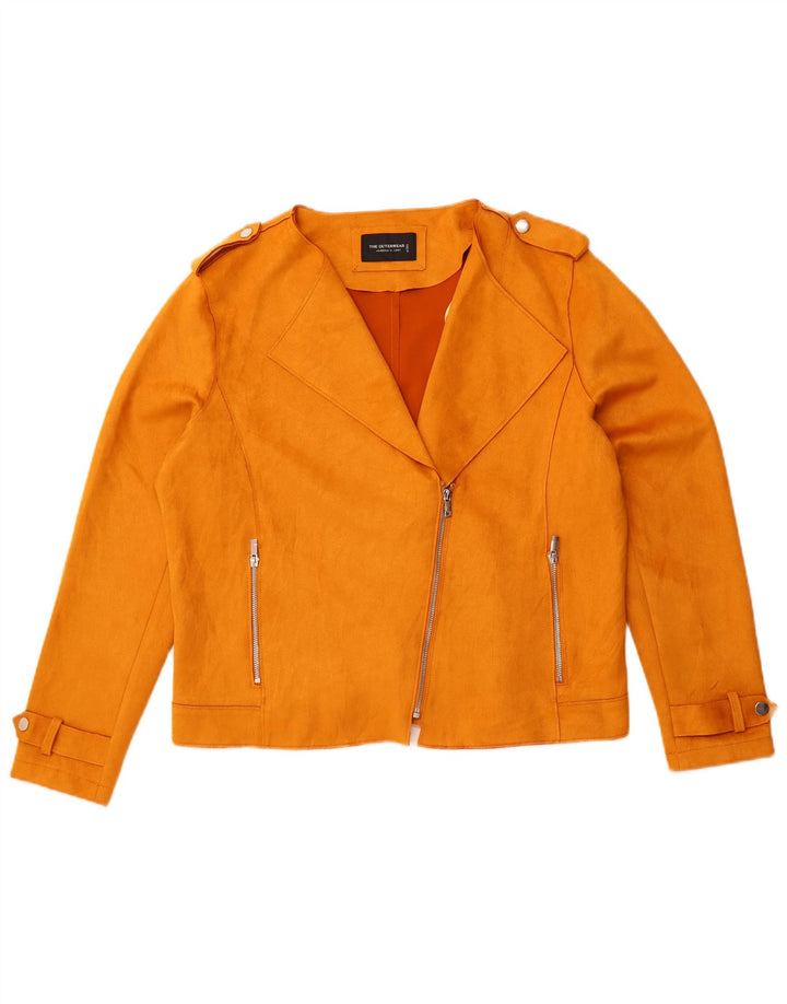 Jaqueta feminina C&A Crop Biker EU 44 XL amarelo poliéster