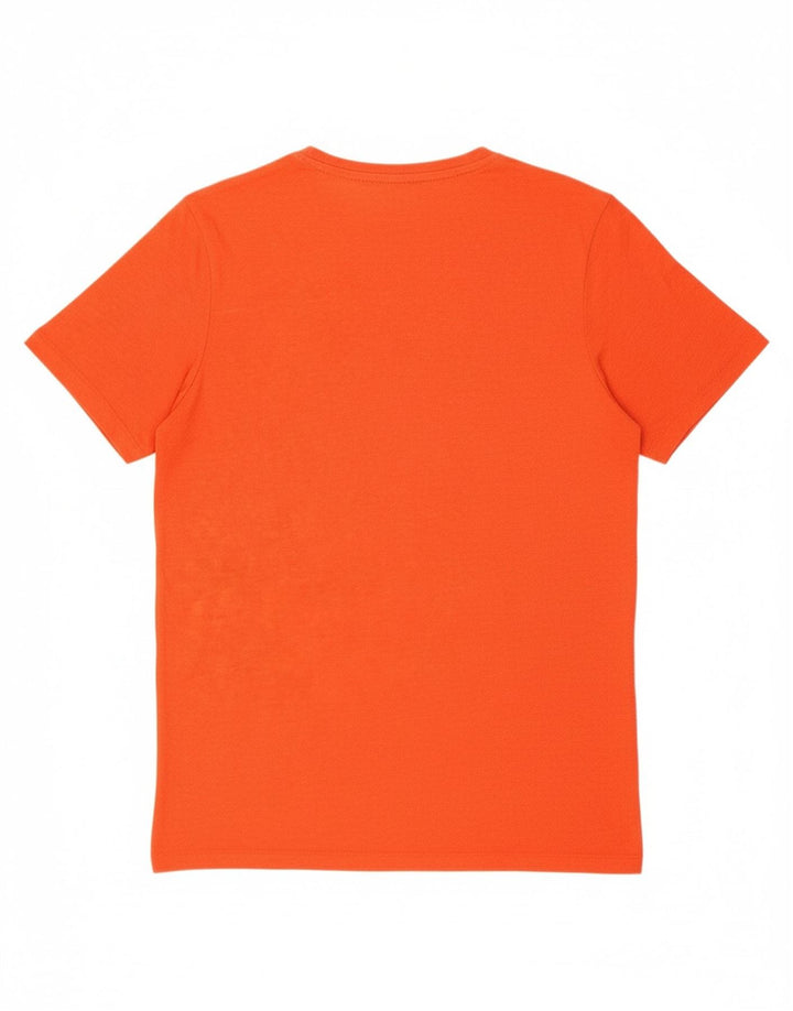 JACK & JONES Camiseta masculina Core Graphic Top grande algodão laranja