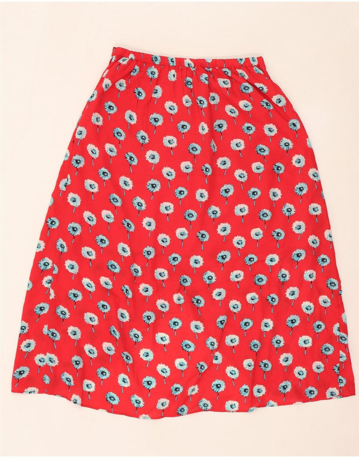 J. CREW Saia feminina pequena W27 floral vermelha
