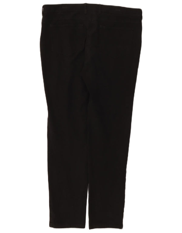 Calça chino feminina Hobbs skinny UK 16 grande W33 L28 algodão preto