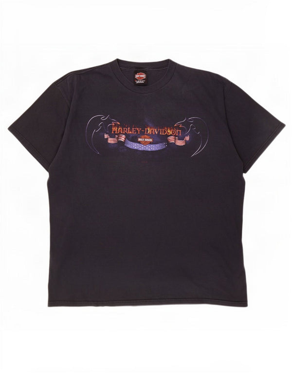 Camiseta masculina Harley Davidson Las Vegas Graphic Top XL algodão preto