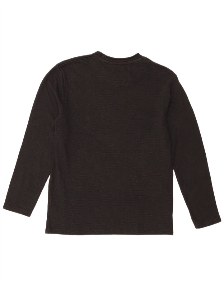 Top feminino Zara manga comprida UK 10 pequeno preto