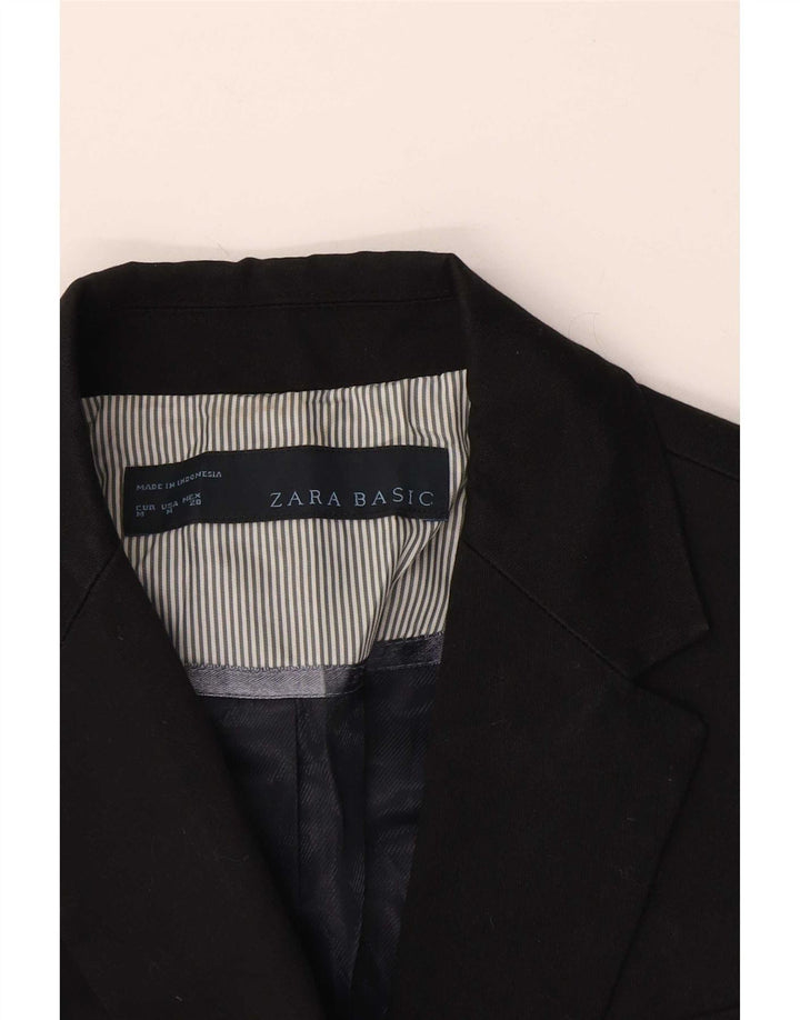 Jaqueta blazer feminina Zara com 1 botão Reino Unido 12 médio preto