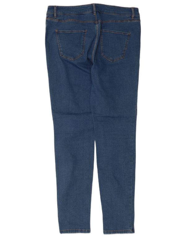 Jeans skinny feminino Massimo Dutti EU 42 grande W32 L29 azul floral algodão