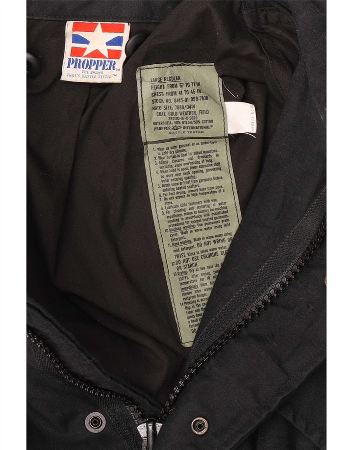 Jaqueta militar masculina adequada UK 40 grande nylon preto