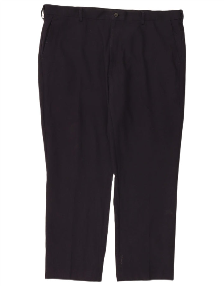 Calça Chino Masculina Marks & Spencer Regular Fit W40 L29 Azul Marinho Poliéster