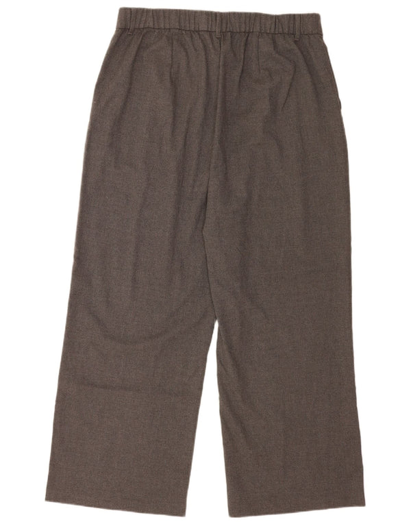 Calça masculina Hollister de cintura alta com perna larga XL W38 L27 cinza
