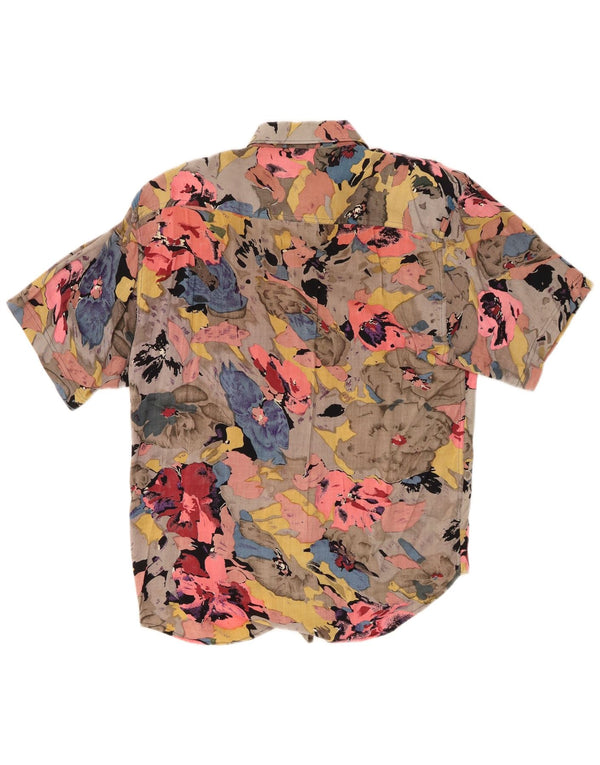 Camisa feminina com estampa abstrata Orso Poeta UK 14 média multicolorida