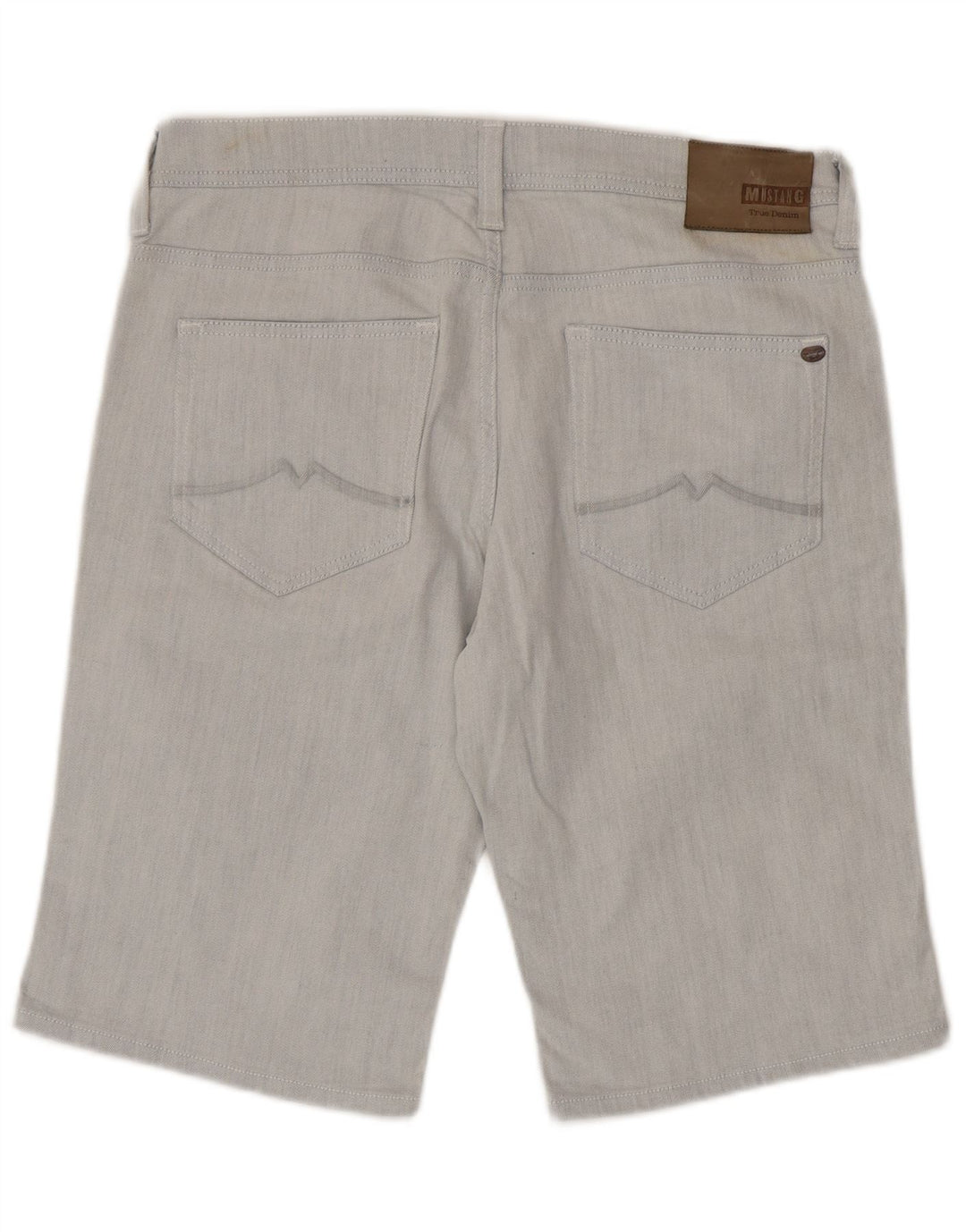 Shorts jeans masculino Mustang W35 grande algodão listrado azul