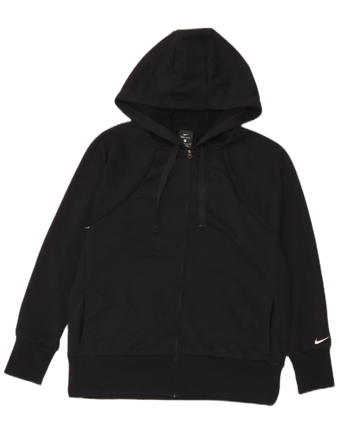 Suéter Nike Masculino Dri Fit Zip com Capuz Pequeno Preto