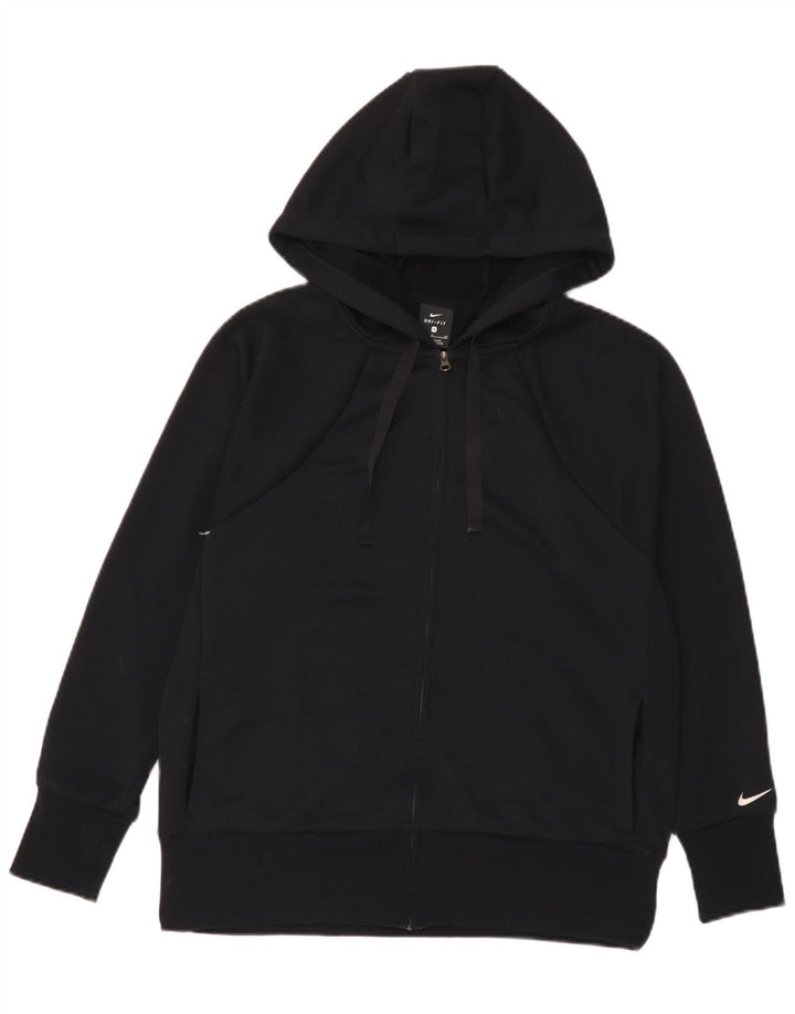 Suéter Nike Masculino Dri Fit Zip com Capuz Pequeno Preto