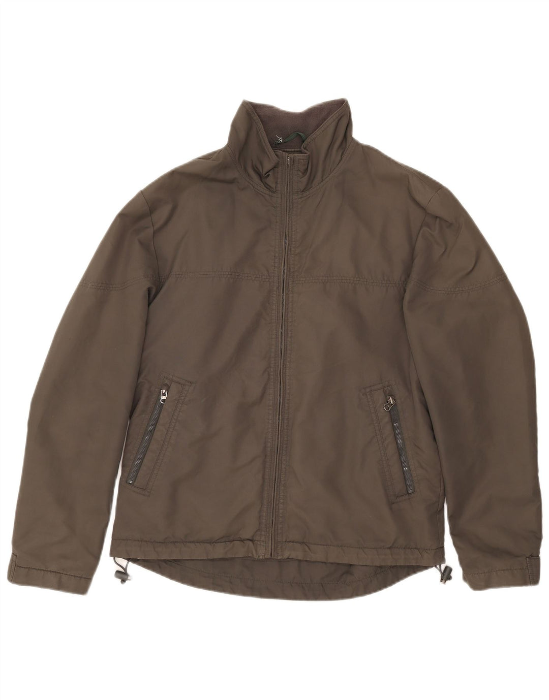 Jaqueta bomber masculina Zara UK 40 grande nylon cáqui