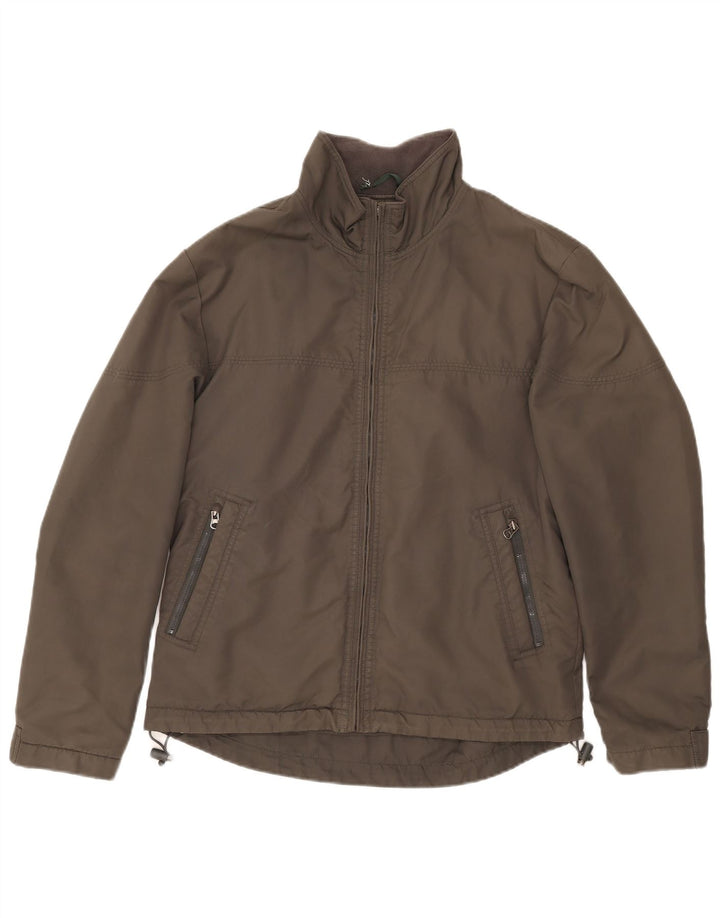 Jaqueta bomber masculina Zara UK 40 grande nylon cáqui