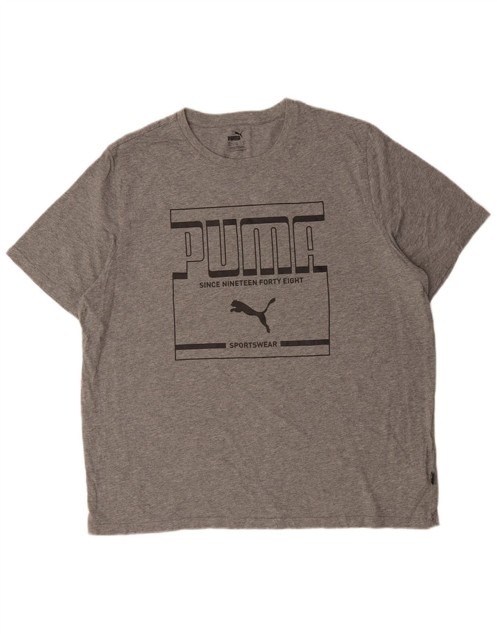 Camiseta gráfica masculina PUMA Top XL algodão cinza