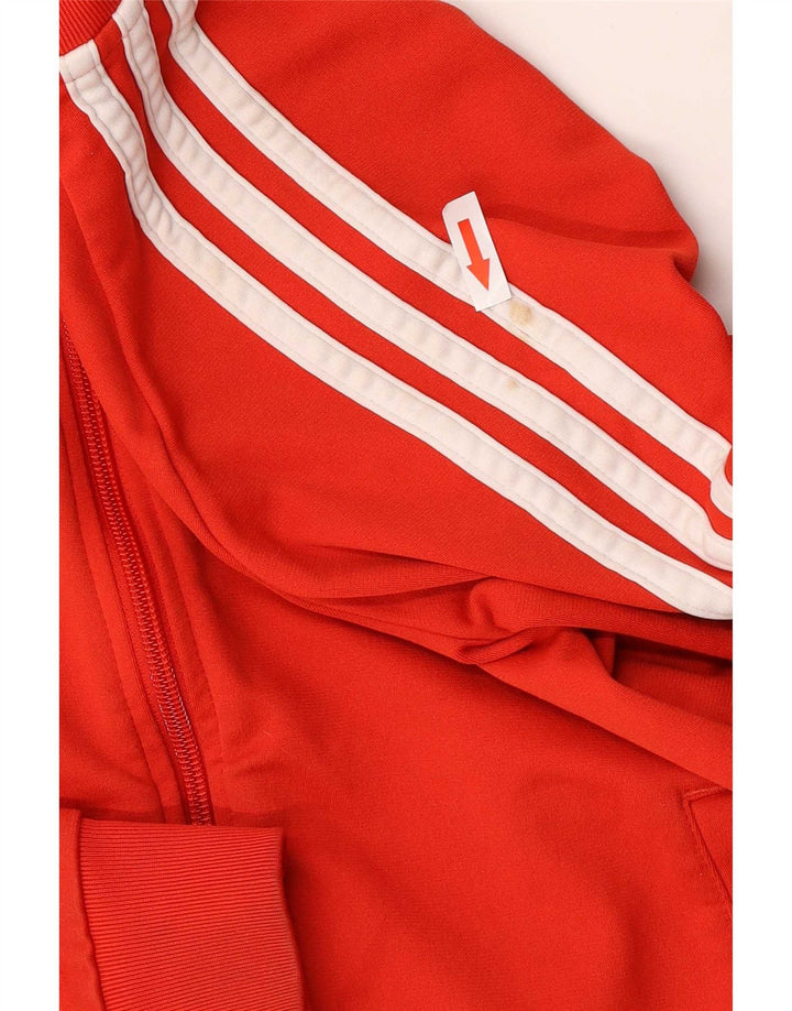 Adidas Boys Tracksuit Top Jacket 11-12 Anos Poliéster Vermelho