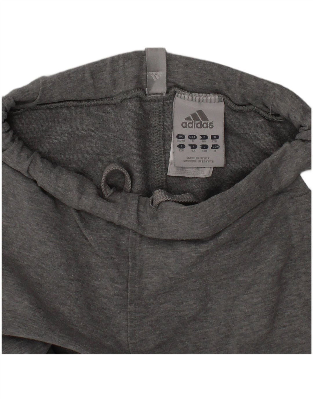Adidas Meninas Calças de treino Joggers 7-8 anos Cinza Algodão